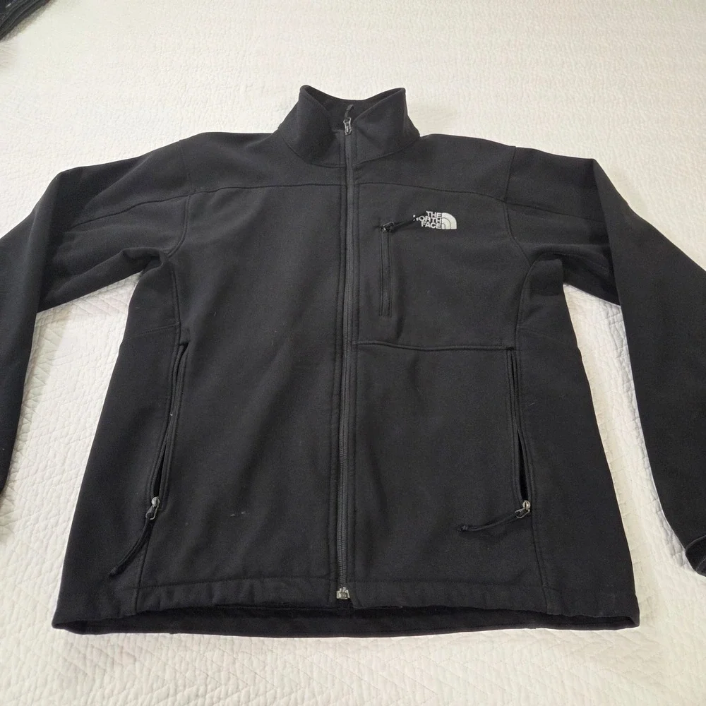 The North Face Apex Bionic Softshell Jacket Mens Small Black Full Zip Windproof